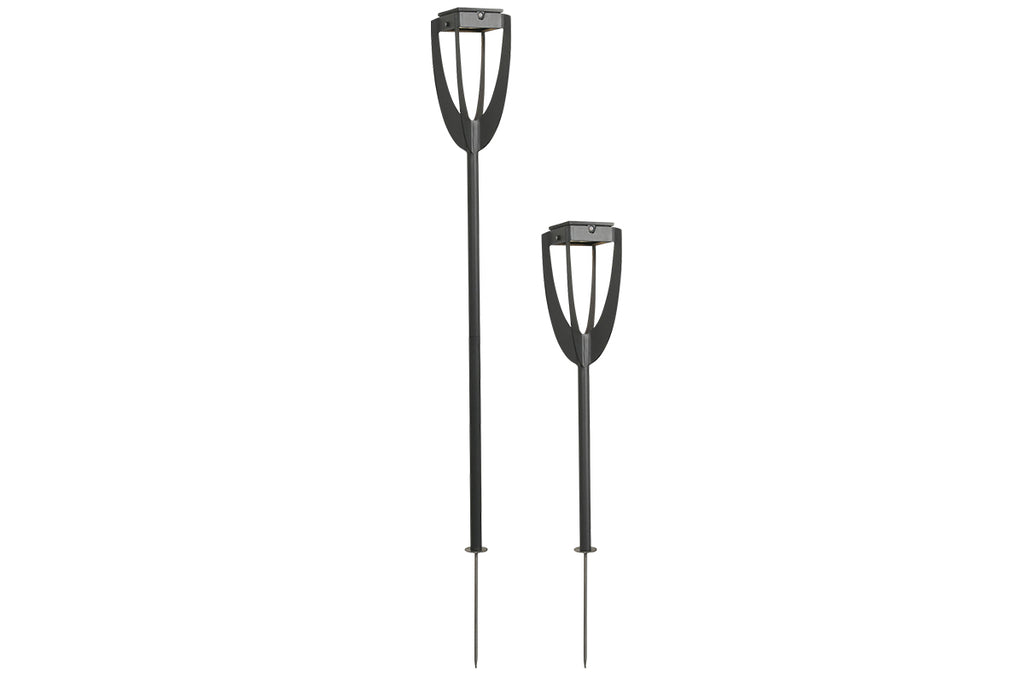 Tulip 300lm Adjustable Solar Torch / Bollard 82-137 cm - Space Grey Aluminium