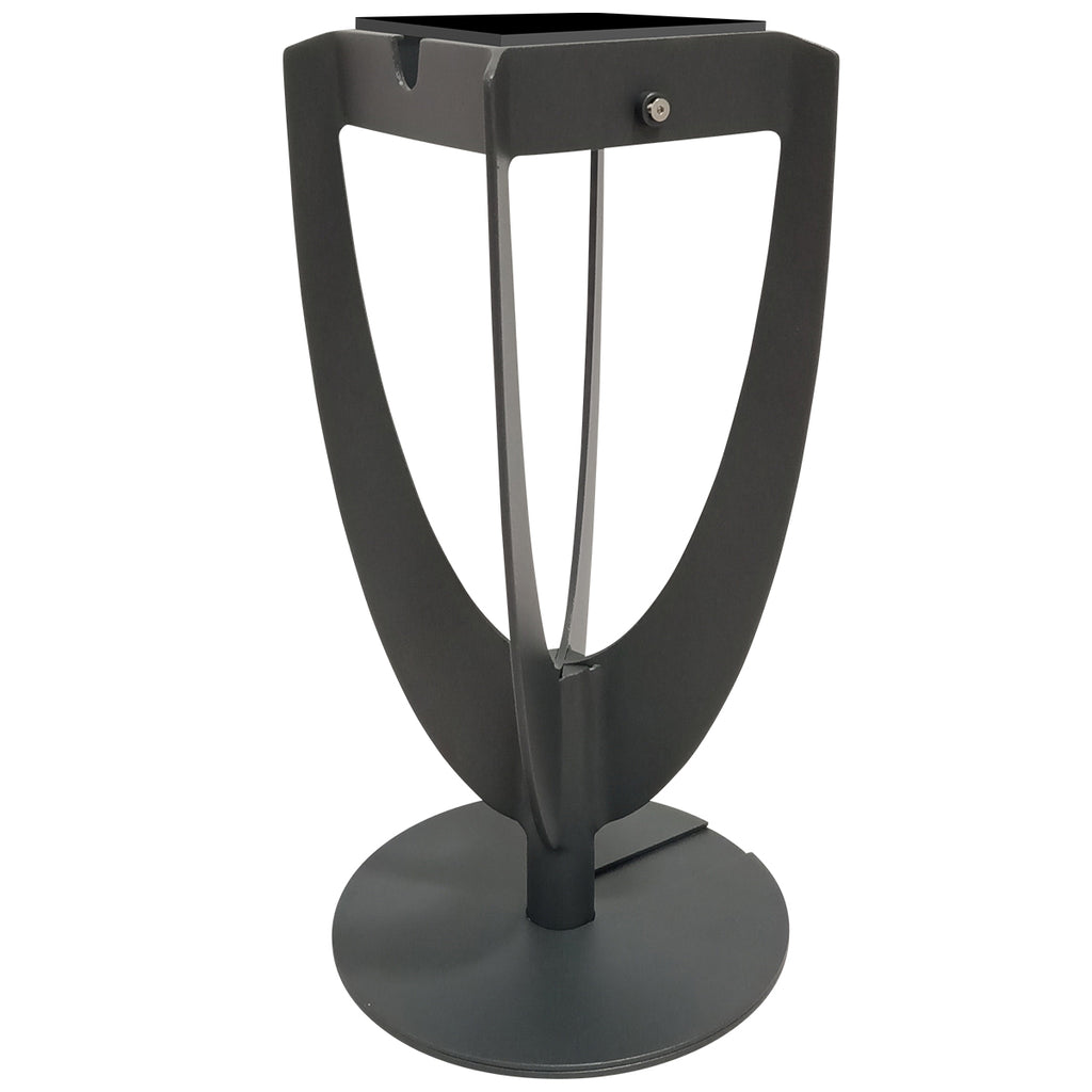 Tulip 300lm Solar Bollard / Table Lamp 39.5 cm - Space Grey Aluminium