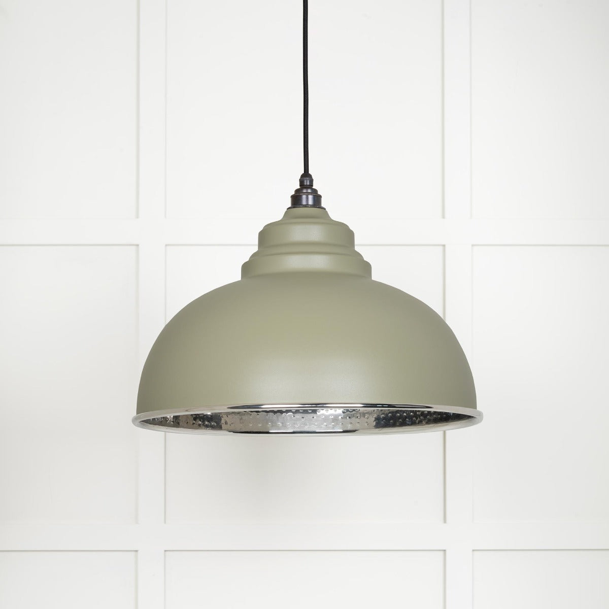 Novena Oakley Park Hammered Nickel Pendant