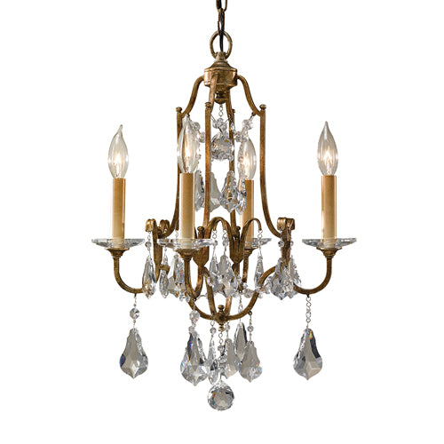 Feiss Valentina 4 Light Pendant/Semi Flush Ceiling Light in Oxidised Bronze