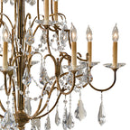 Feiss Valentina 12 Light Multi-Tier Chandelier in Oxidised Bronze
