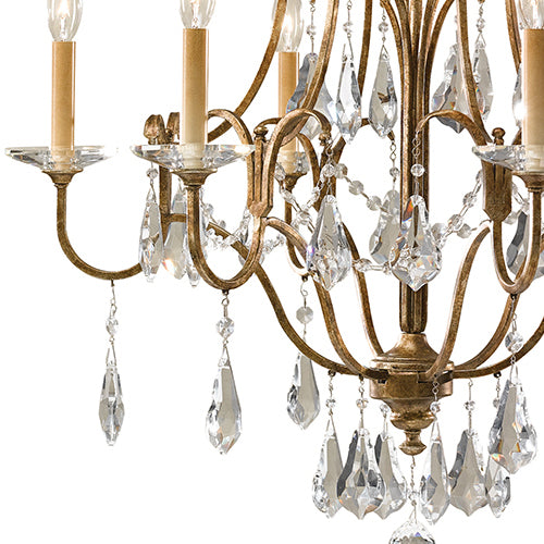 Feiss Valentina 6 Light Chandelier in Oxidised Bronze