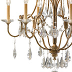Feiss Valentina 6 Light Chandelier in Oxidised Bronze