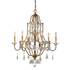 Feiss Valentina 6 Light Chandelier in Oxidised Bronze