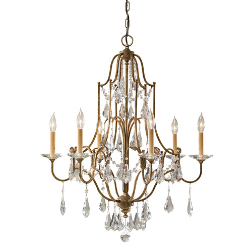 Feiss Valentina 6 Light Chandelier in Oxidised Bronze
