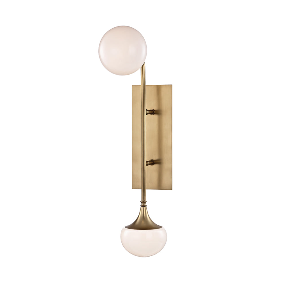 Hudson Valley Fleming Wall Light in Aged Brass