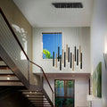 Schuller Varas 14 Light Pendant Light in Gold and Black 3 Metre Drop