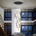 Schuller Varas Large 25 Light Pendant Light in Gold and Black with Remote Control