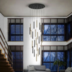 Schuller Varas Large 25 Light Pendant Light in Gold and Black
