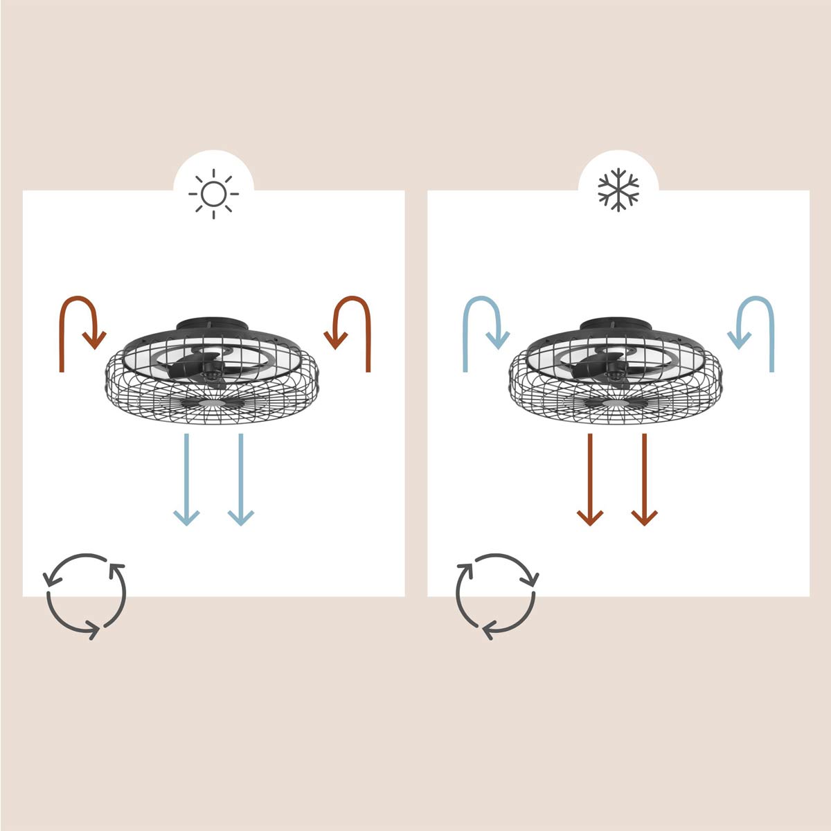 Forlight Merak Ceiling Fan with LED Light in Black Steel 5yr Guarantee