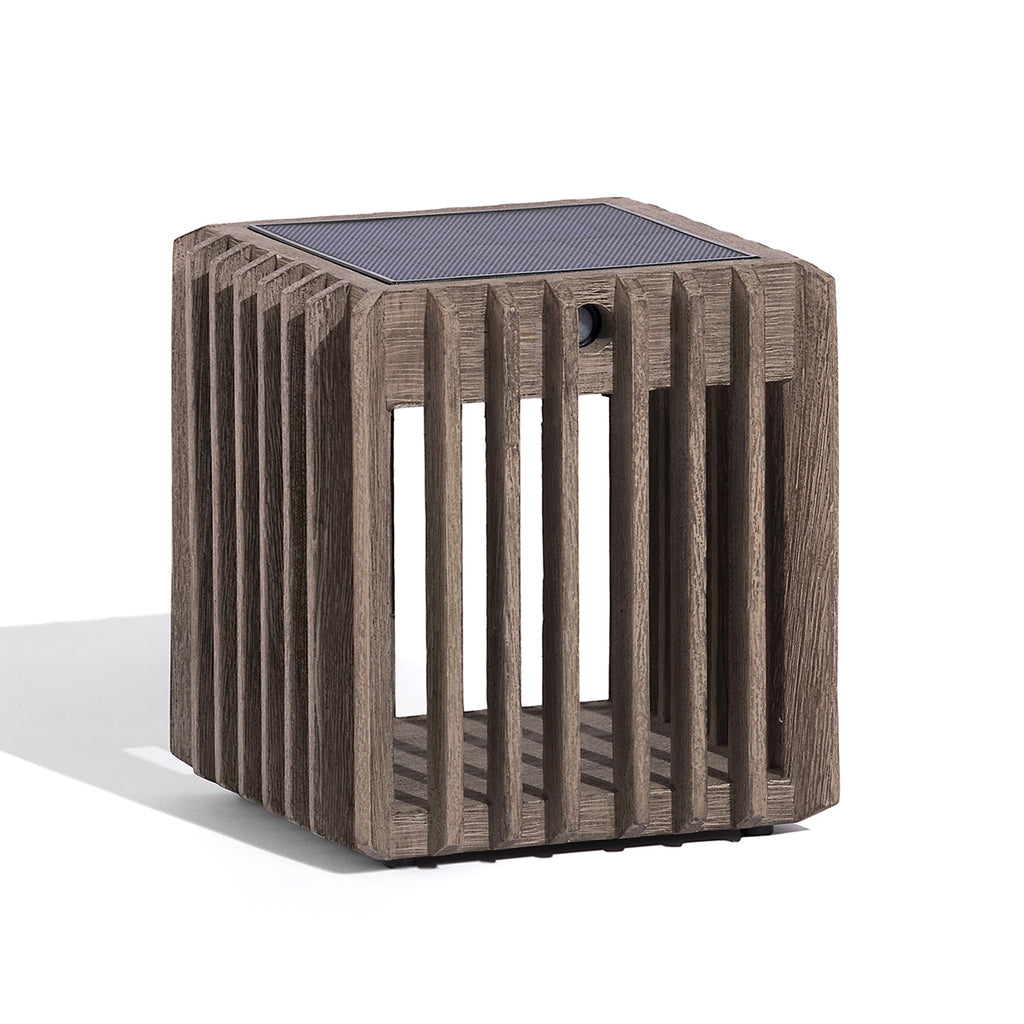 Verti 300lm Solar Table Lamp 21 cm - Teak Duratek