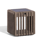 Verti 300lm Solar Table Lamp 21 cm - Teak Duratek