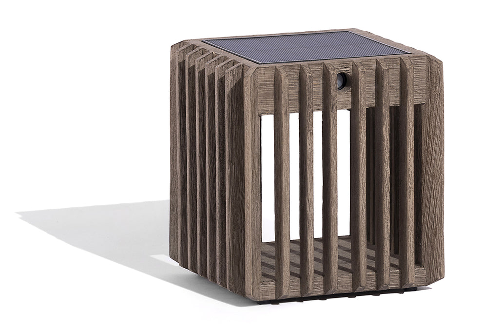 Verti 300lm Solar Table Lamp 21 cm - Teak Duratek
