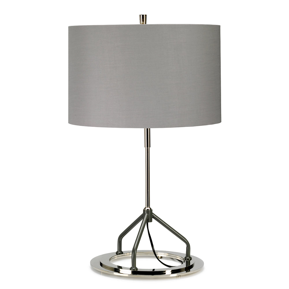 Elstead Vicenza Table Lamp in Dark Grey and Polished Nickel