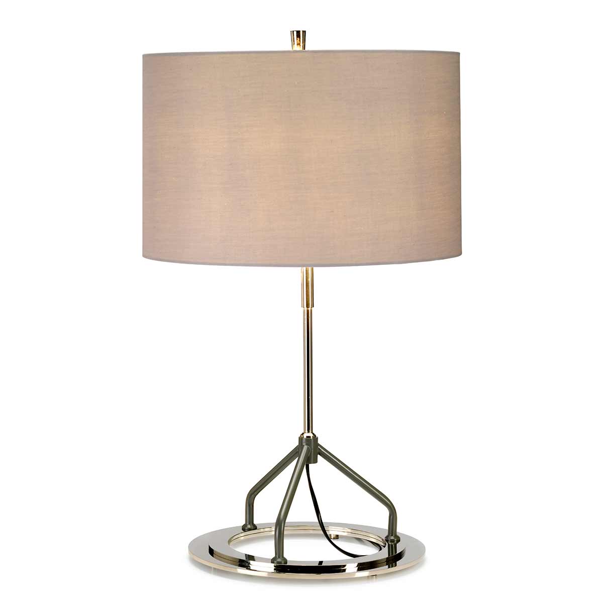 Elstead Vicenza Table Lamp in Dark Grey and Polished Nickel