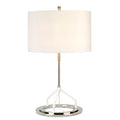 Elstead Vicenza Table Lamp in Polished Nickel with White Shade