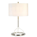 Elstead Vicenza Table Lamp in Polished Nickel with White Shade