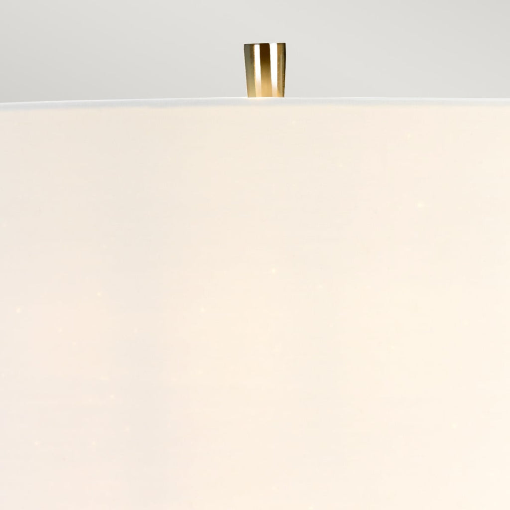 Elstead Vicenza Table Lamp in Polished Nickel with White Shade