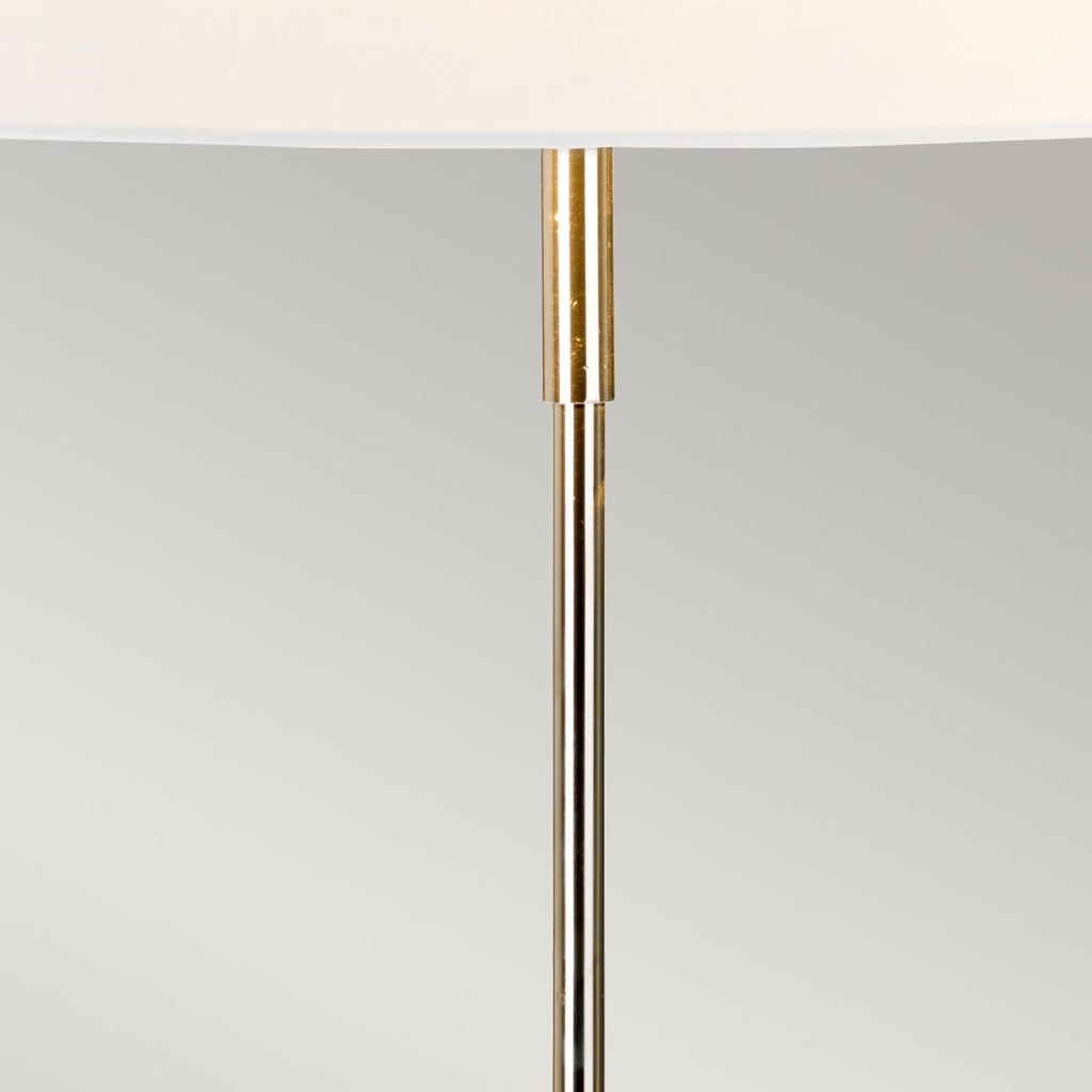 Elstead Vicenza Table Lamp in Polished Nickel with White Shade