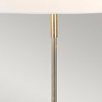 Elstead Vicenza Table Lamp in Polished Nickel with White Shade