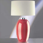Elstead Victor Large Table Lamp in Red with White Shade