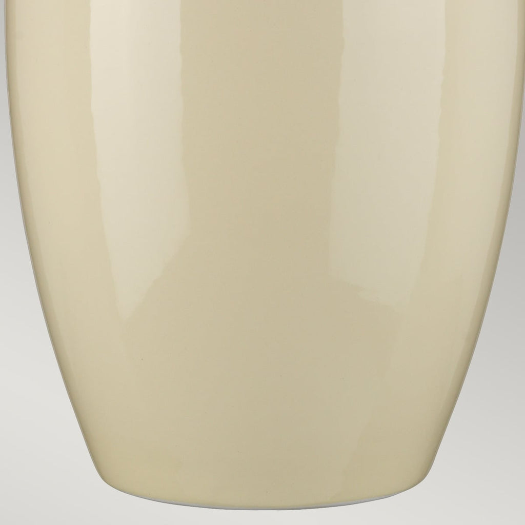 Elstead Victor Large Table Lamp in Cream with Brown Shade