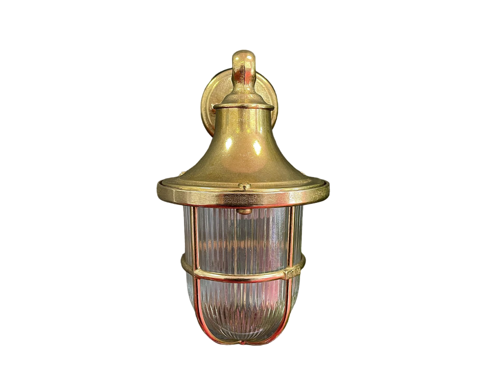 Navigator Tiller Wall Lantern in Solid Brass