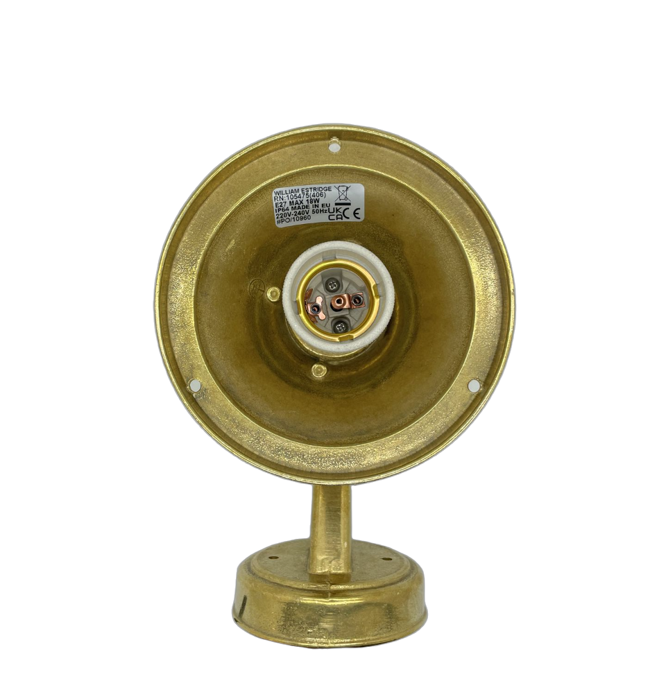 Navigator Tiller Wall Lantern in Solid Brass