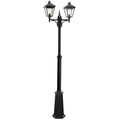 Norlys Turin 2 Light Outdoor Lamp Post in Black