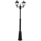 Norlys Turin 2 Light Outdoor Lamp Post in Black