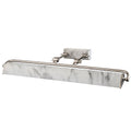 Elstead Winchfield Large 4 Light Picture Light Polished Nickel with White Marble Effect
