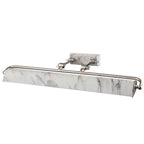 Elstead Winchfield Large 4 Light Picture Light Polished Nickel with White Marble Effect