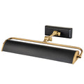 Elstead Winchfield 2 Light Picture Light Medium in Aged Brass with Matte Black