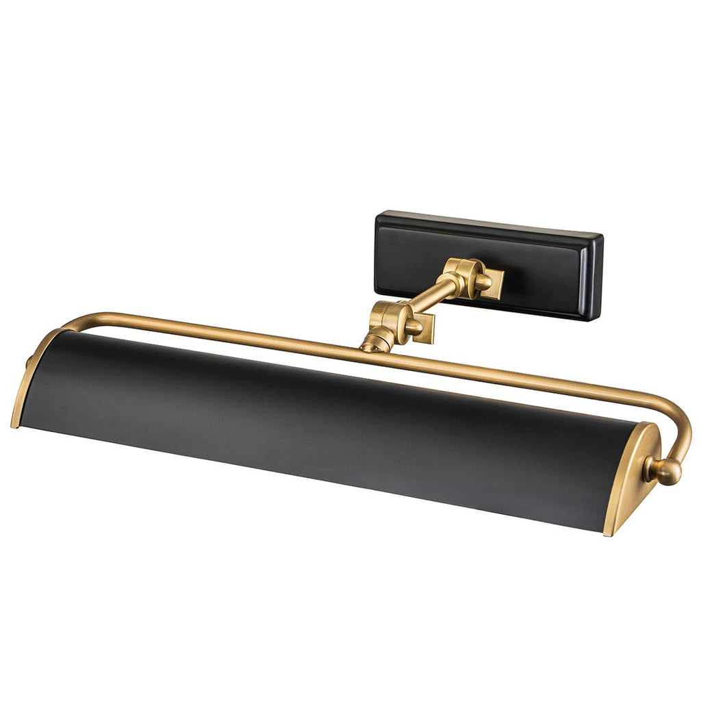 Elstead Winchfield 2 Light Picture Light Medium in Aged Brass with Matte Black