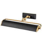 Elstead Winchfield 2 Light Picture Light Medium in Aged Brass with Matte Black