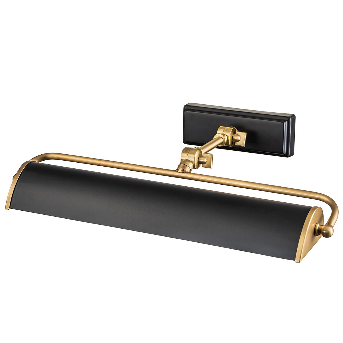 Elstead Winchfield 2 Light Picture Light Medium in Aged Brass with Matte Black