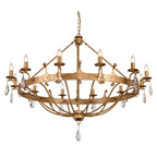Elstead Windsor 12 Light Chandelier in Gold Patina