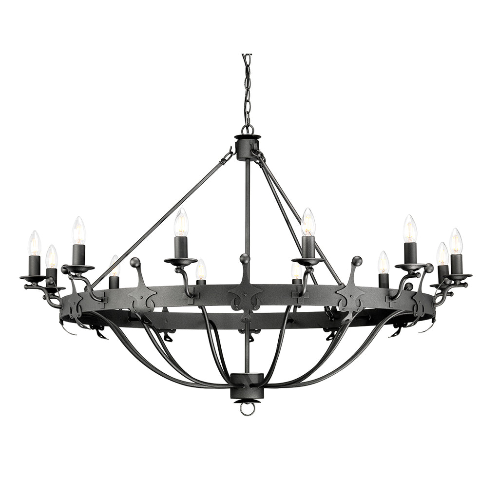 Elstead Windsor 12 Light Chandelier in Graphite