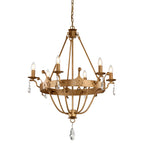 Elstead Windsor 6 Light Chandelier in Gold Patina