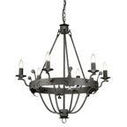 Elstead Windsor 6 Light Chandelier in Graphite