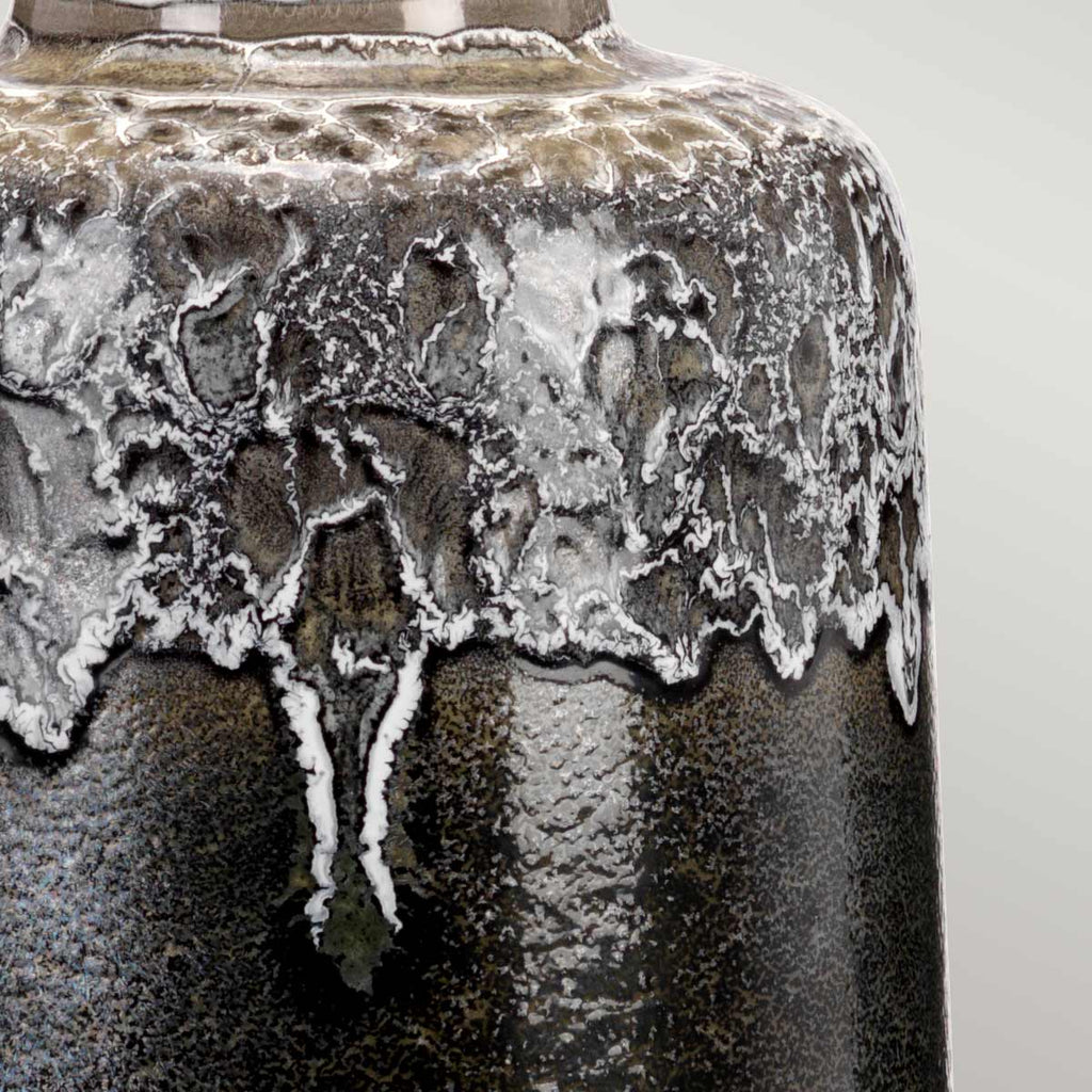 Elstead Woolwich Table Lamp in Ceramic with Textured Graphite & White Glaze
