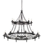 Elstead Warwick 18 Light Chandelier in Graphite