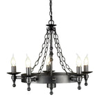Elstead Warwick 5 Light Ceiling Light in Graphite