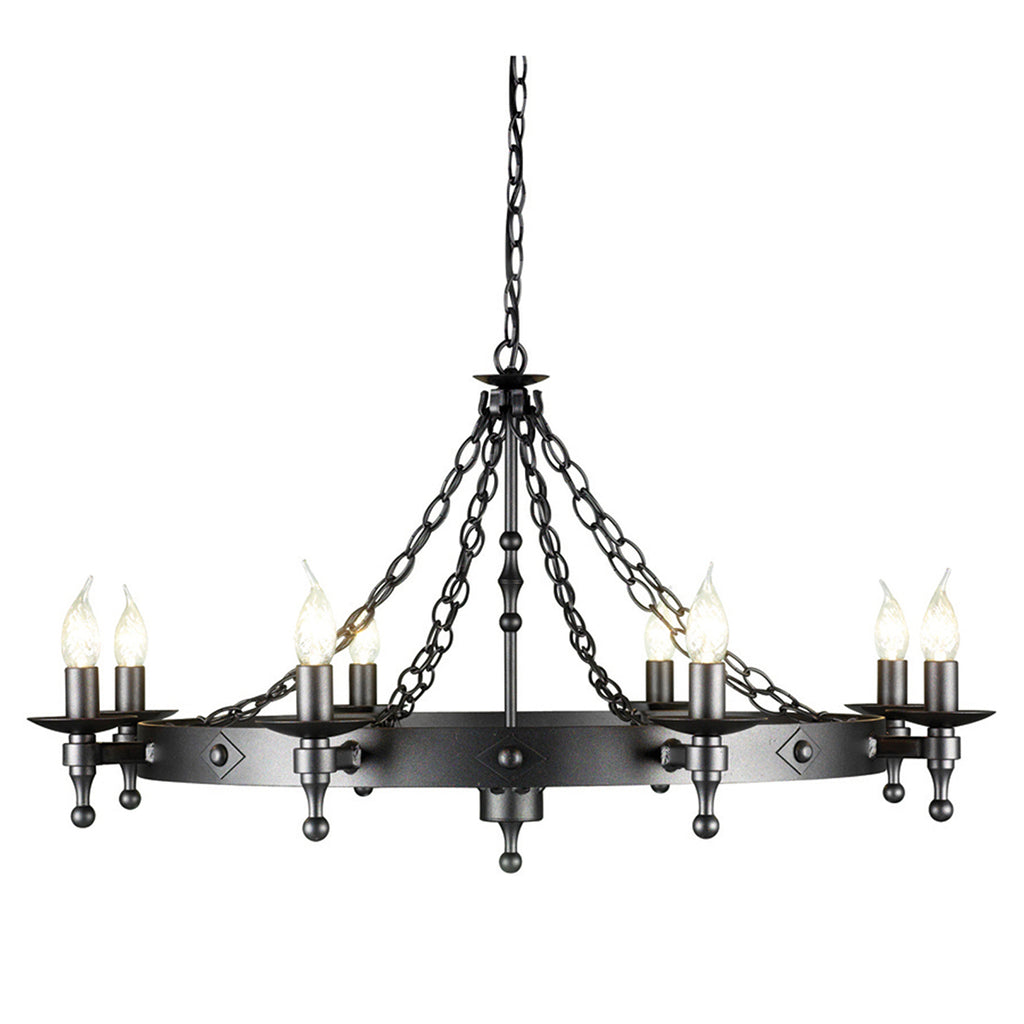 Elstead Warwick 8 Light Ceiling Light in Graphite