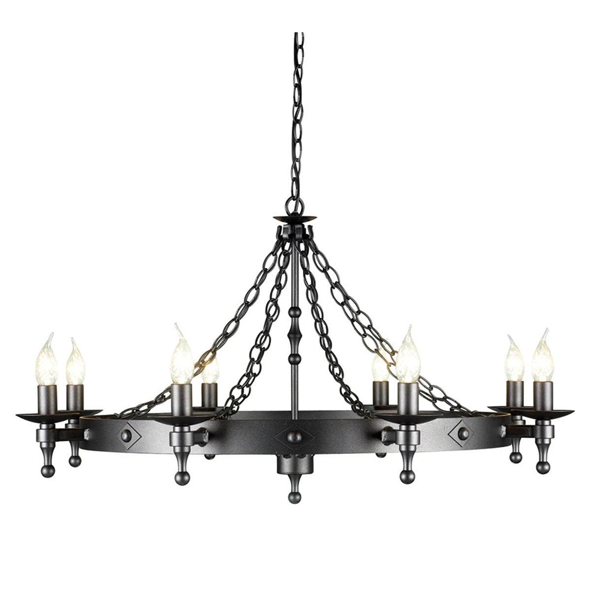 Elstead Warwick 8 Light Ceiling Light in Graphite