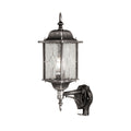Elstead Wexford 1 Light Outdoor Wall Lantern with PIR in Black/Silver