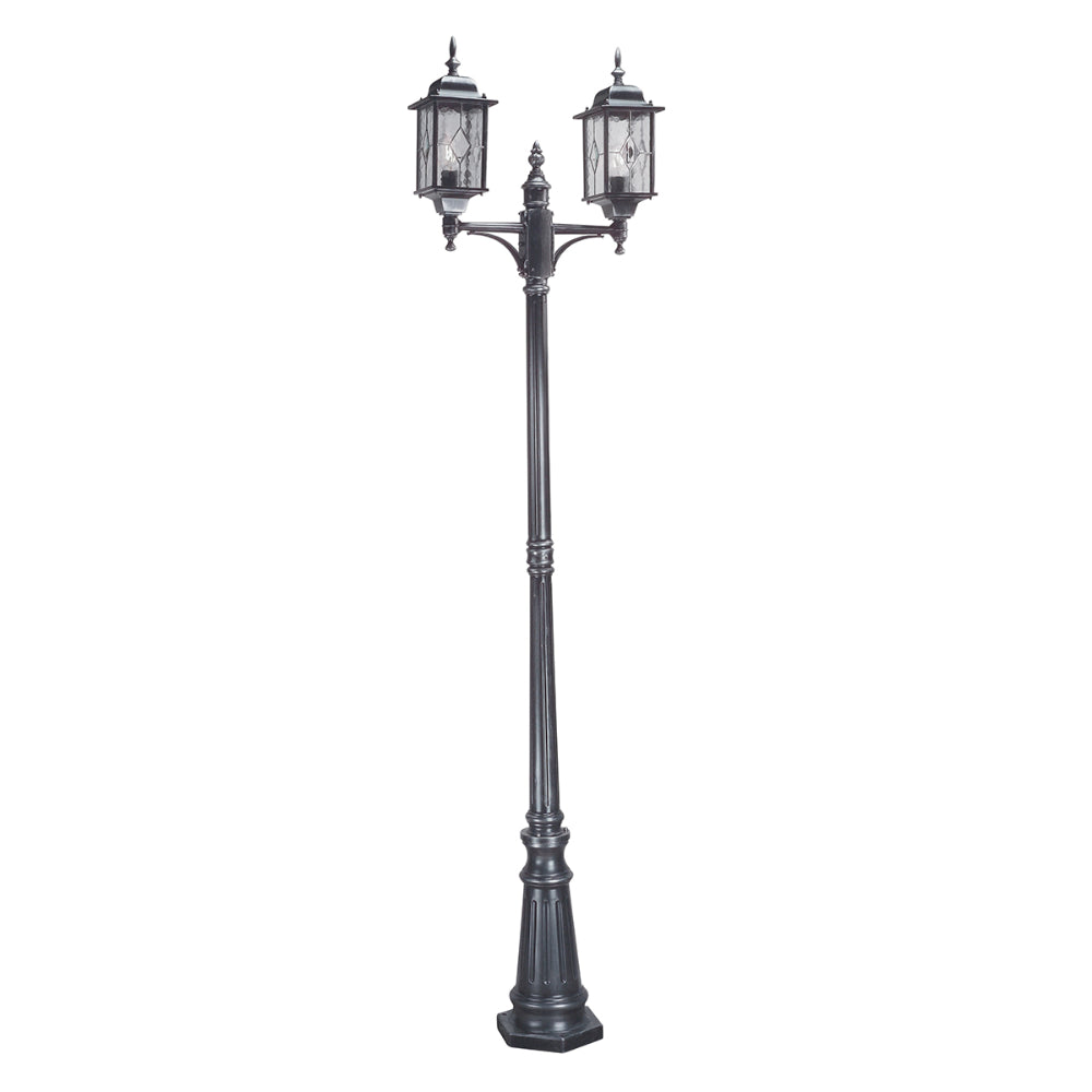 Elstead Wexford Outdoor Lamp Post in Black Silver