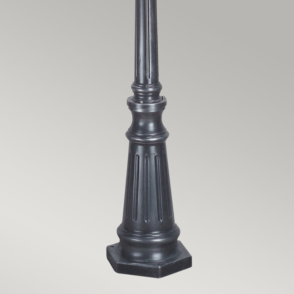 Elstead Wexford Outdoor Lamp Post in Black Silver