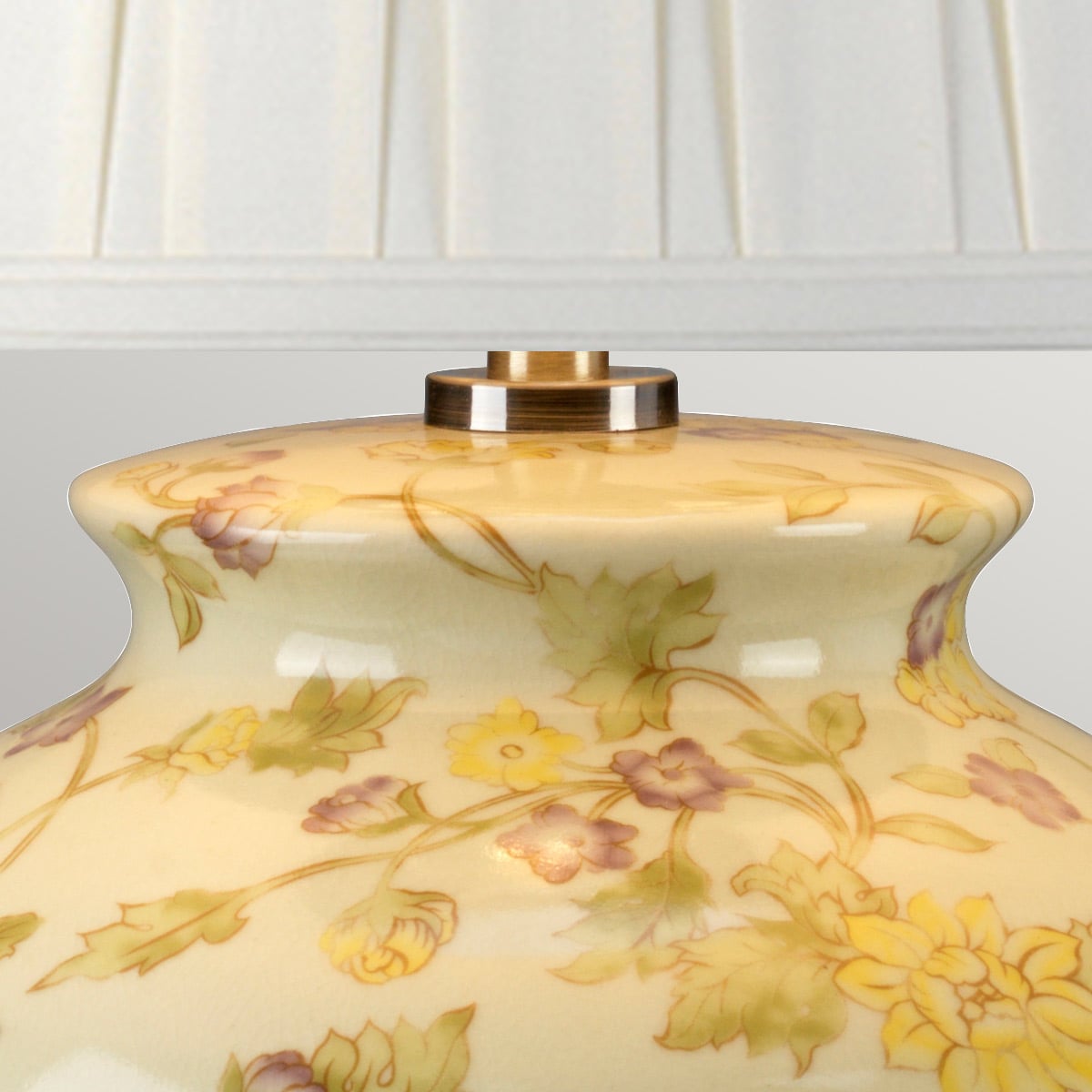 Elstead Yellow Flowers Table Lamp