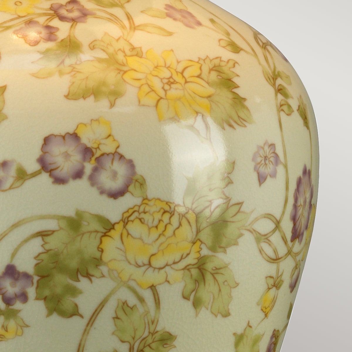 Elstead Yellow Flowers Table Lamp